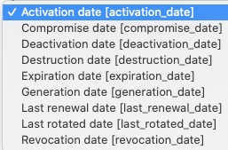 Shows the values of the "Relative to" list.