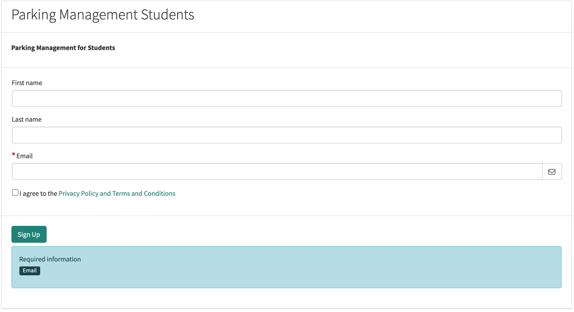 Registration Form Preview
