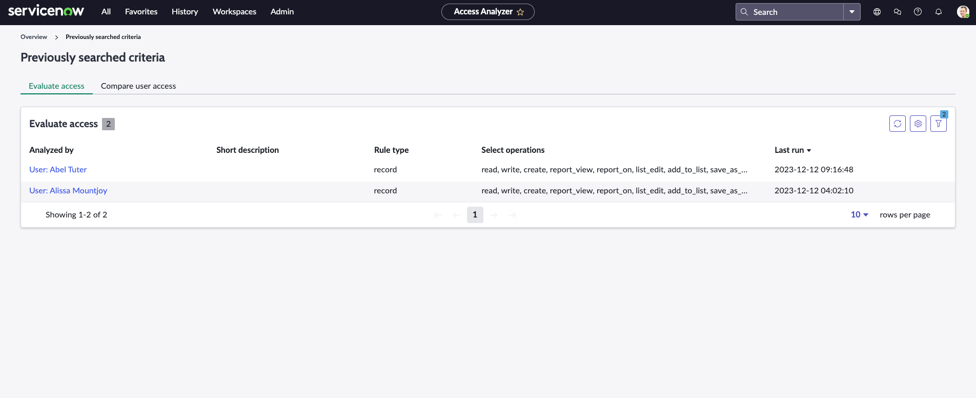 Access Analyzer queries