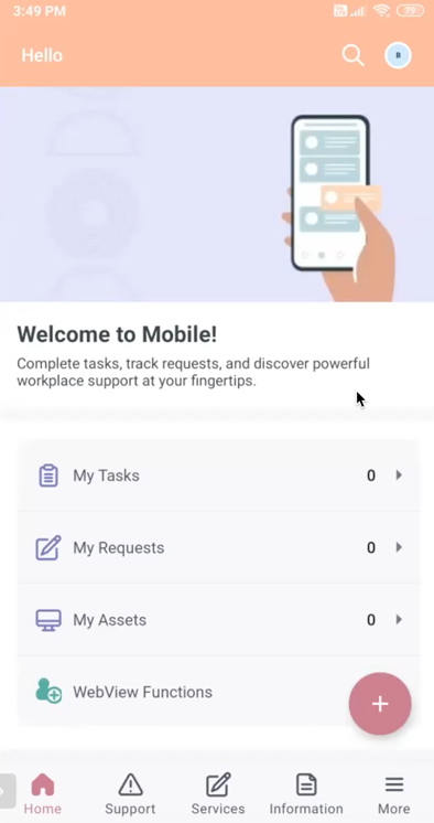 Mobile - Home screen