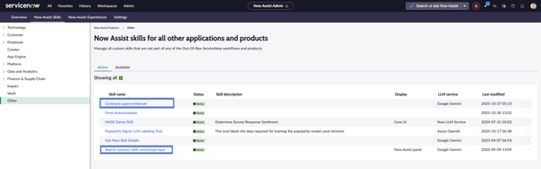 Skill activation for conversational search