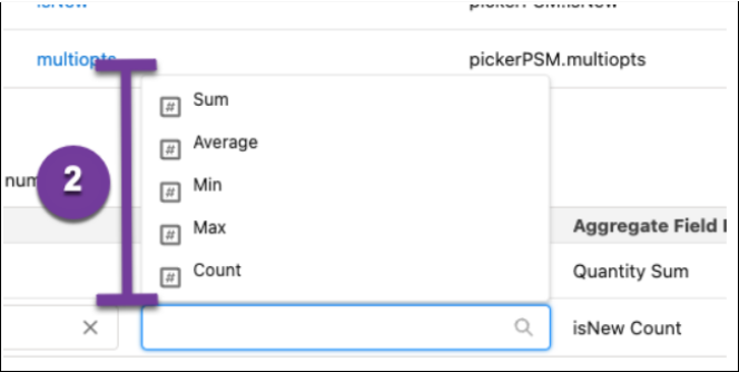Picker options screen