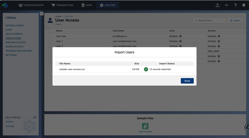 Admin: User Access Control
