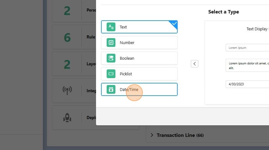 Select type