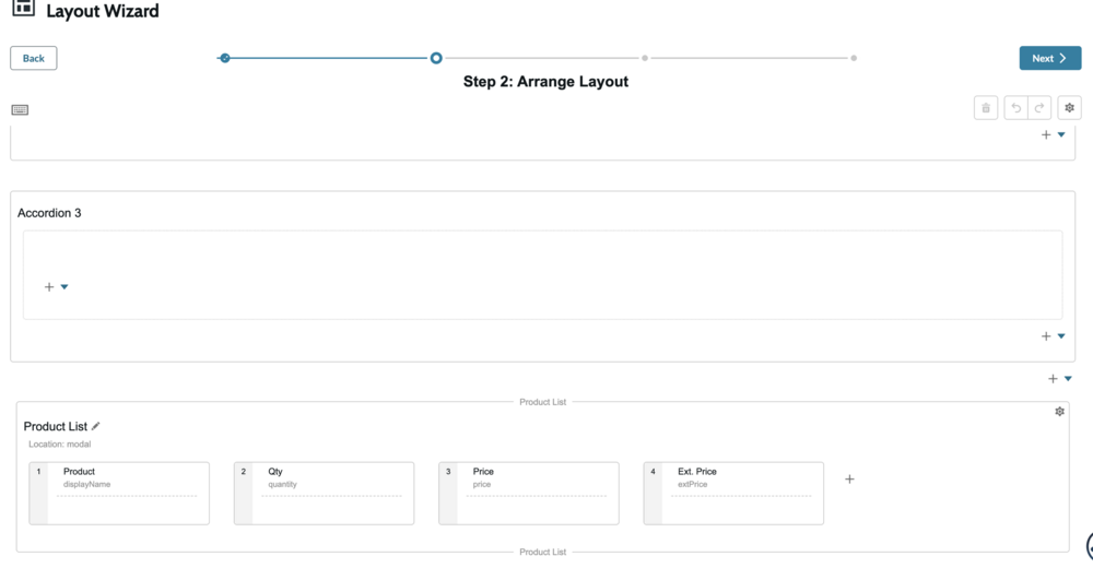 Product list layout