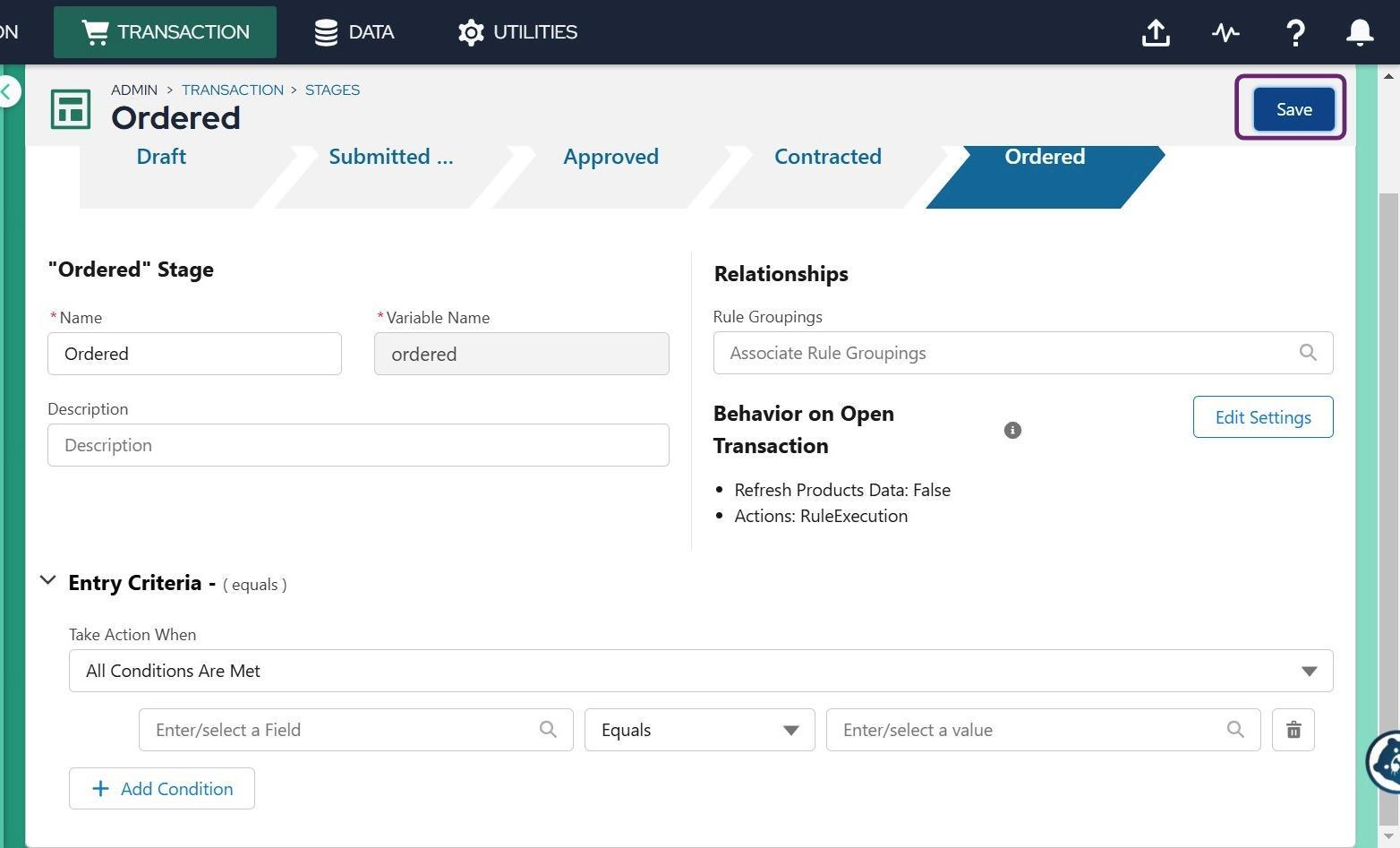 Transaction Manager: stages