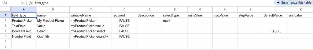 CSV file