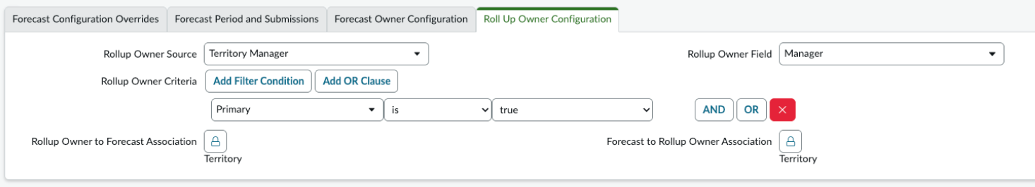 Roll Up Owner Configuration