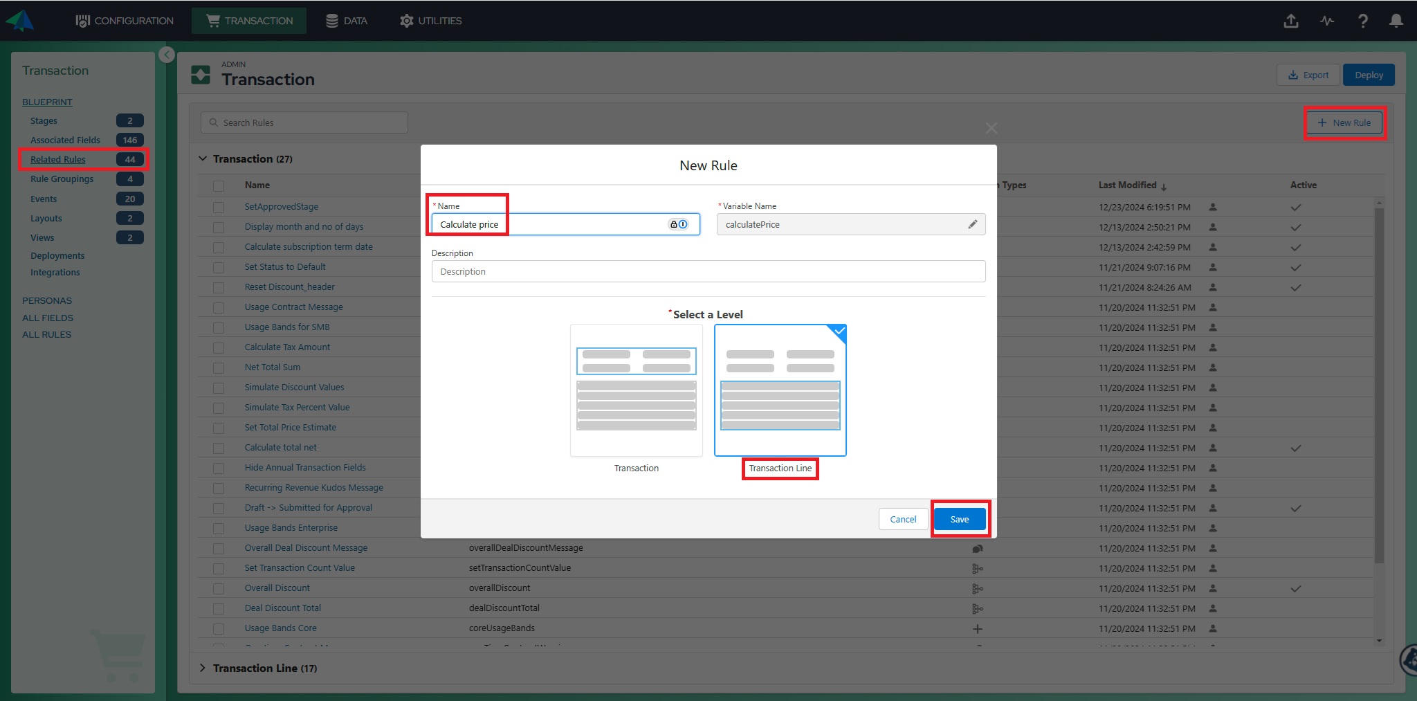Steps to Configure Line-Level Price Calculations