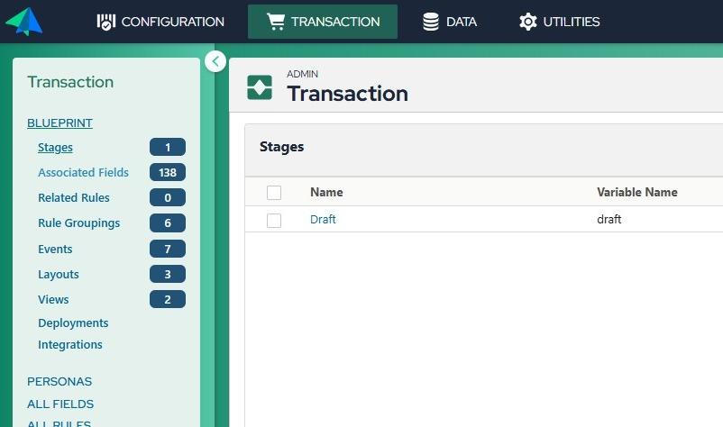 Admin transaction
