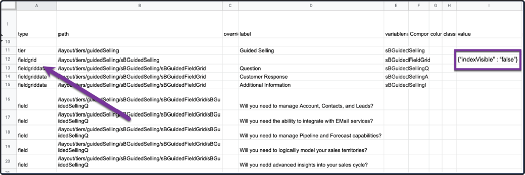 CSV file