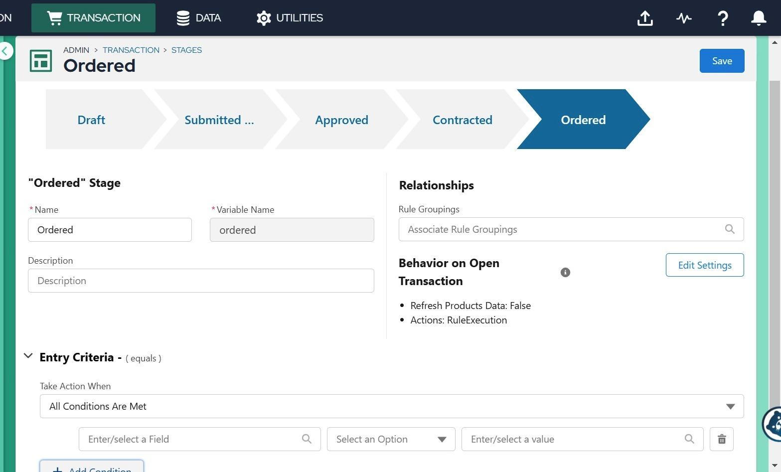 Transaction Manager: stages