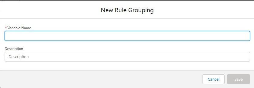 Creating a rule grouping