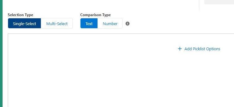 Selection type screen