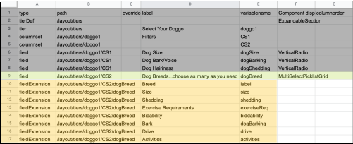 CSV file