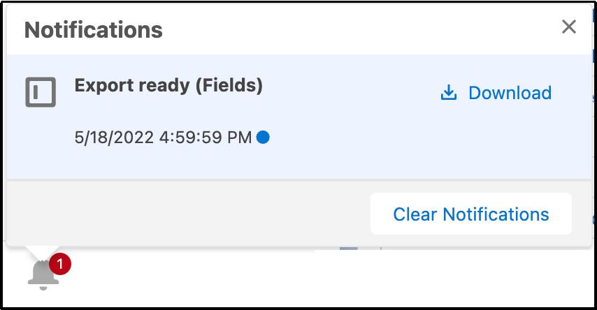 Notifications screen
