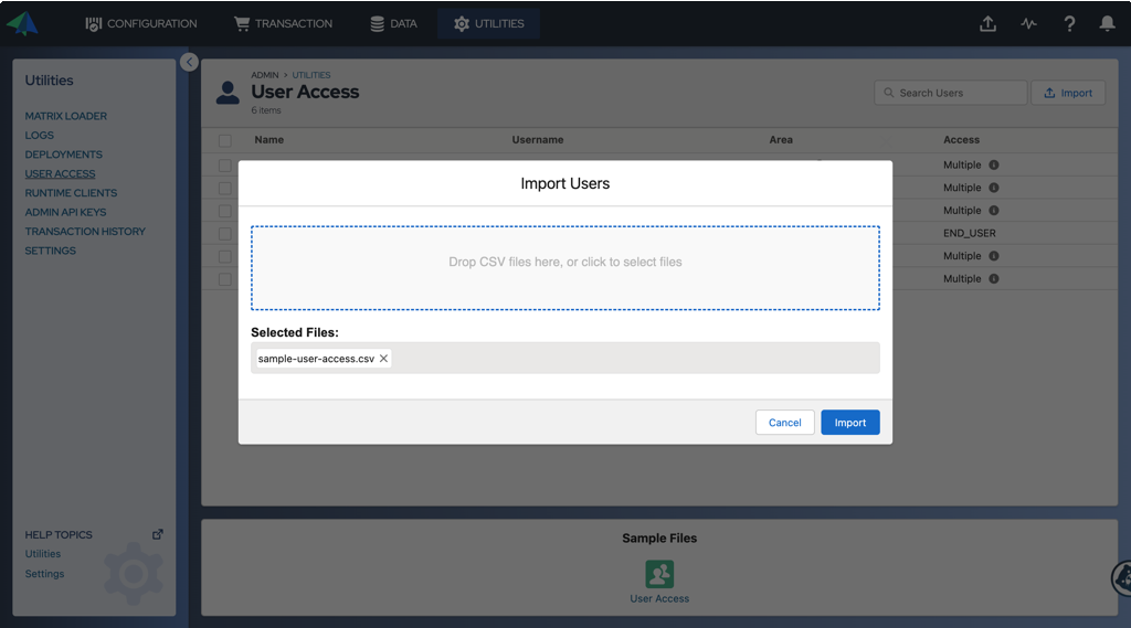 Admin: User Access Control