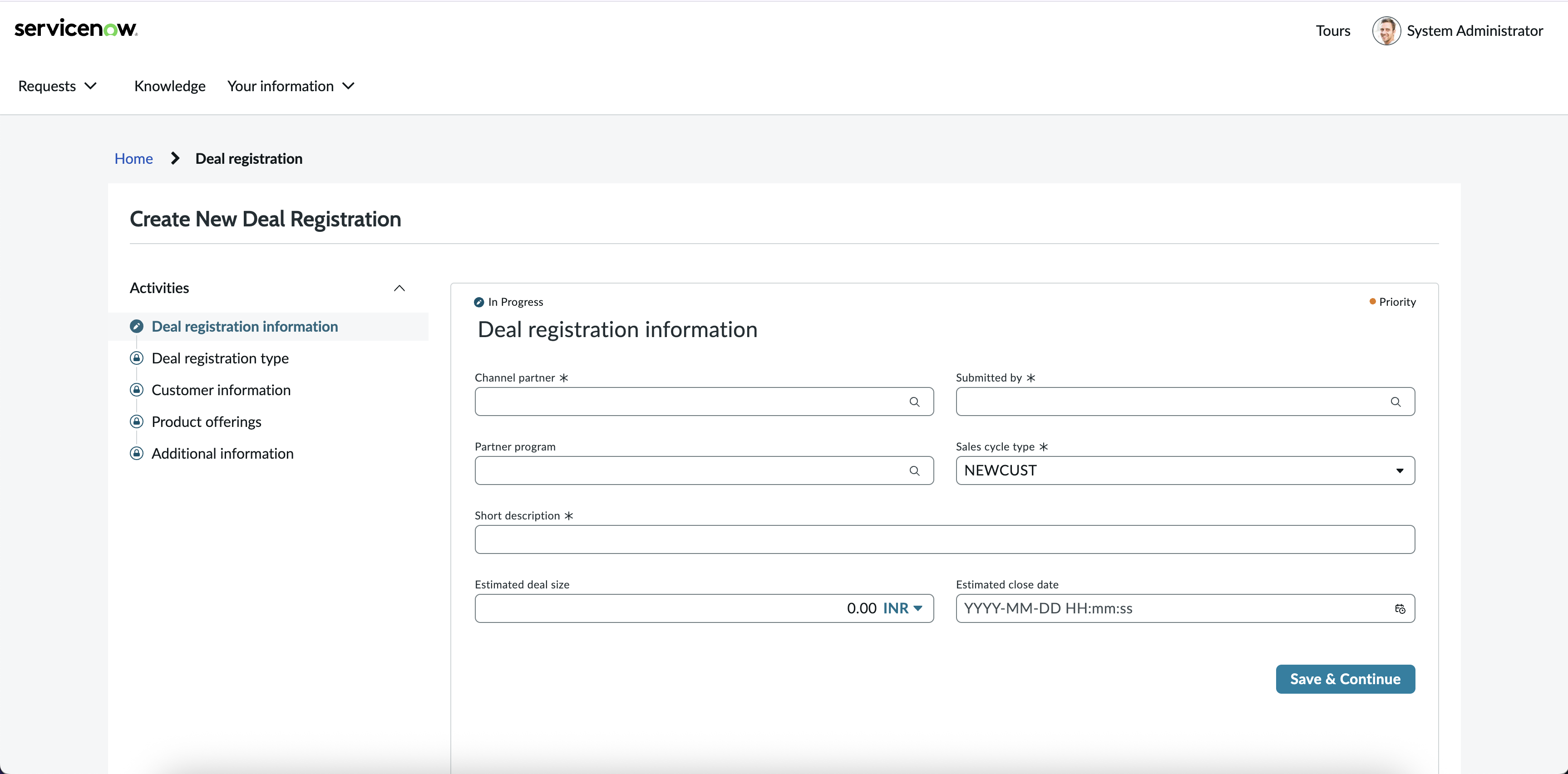 Deal registration playbook on partner portal