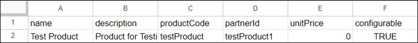 CSV file headers for configurable products