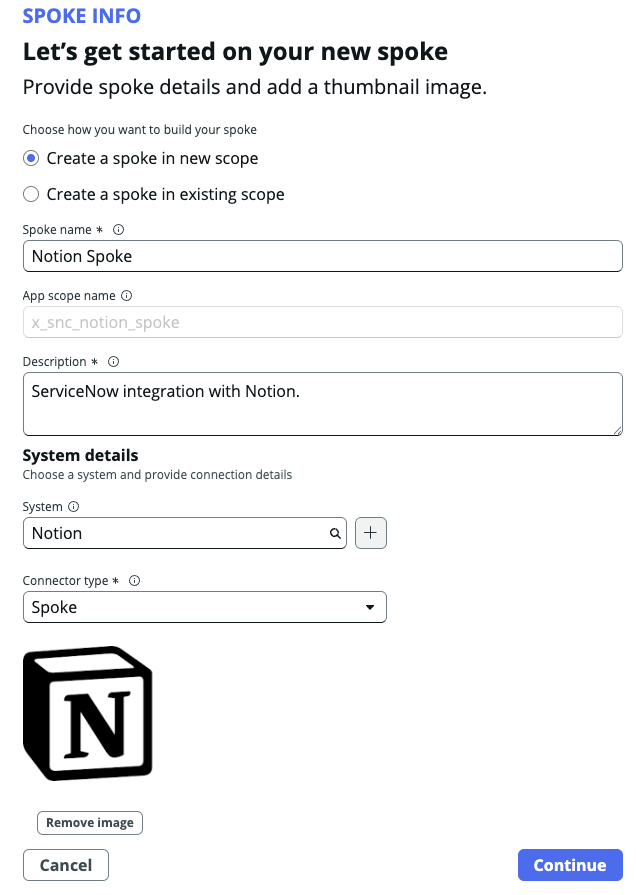 Create application in a new scope.