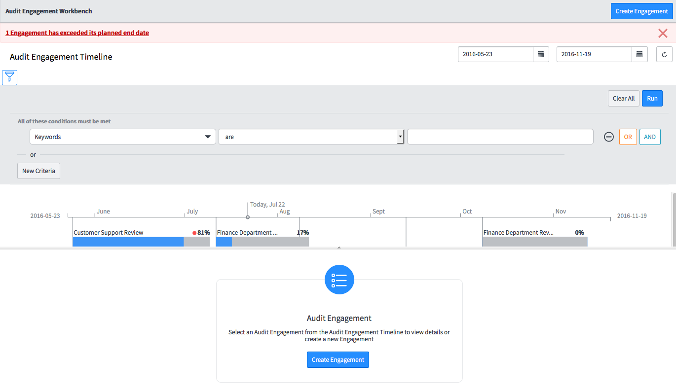 Console des engagements d'audit