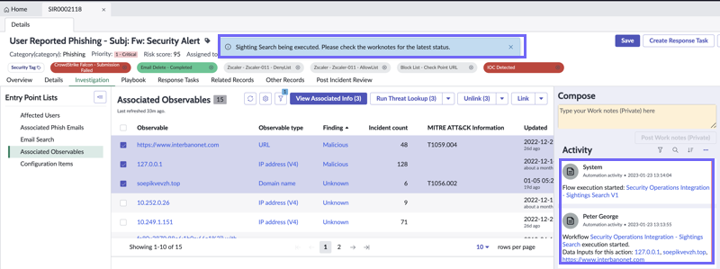 Sighting search execution is under process