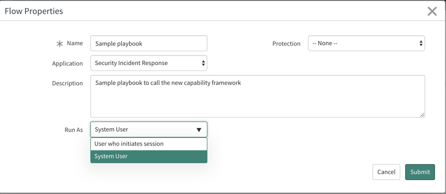 Capability Framework: Create new flow