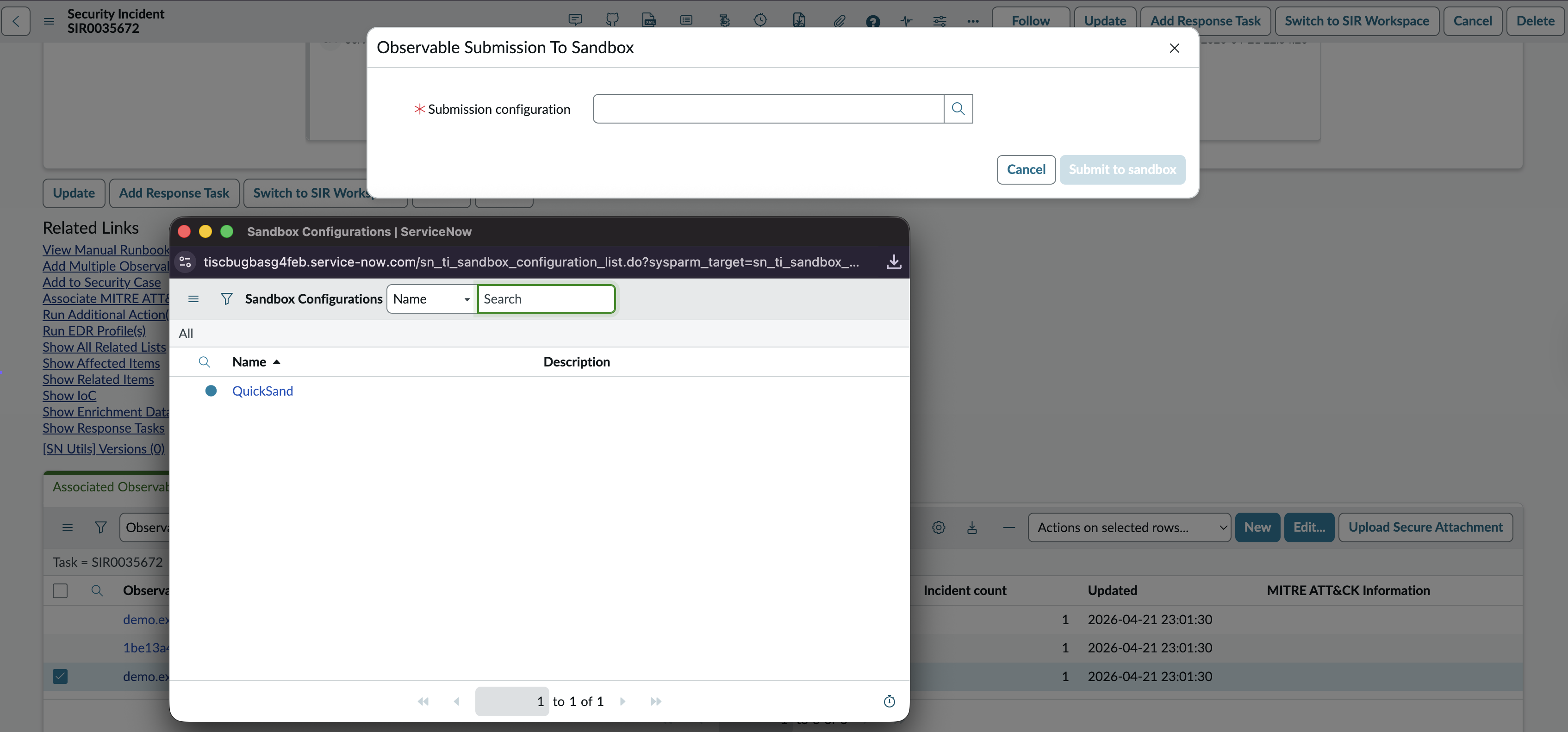 Filter and submit files to the sandbox.