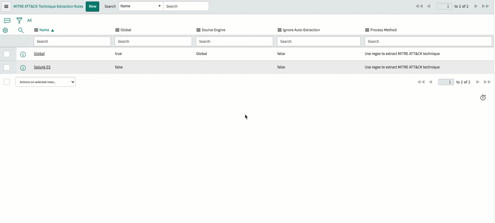 Splunk technique extraction rule.