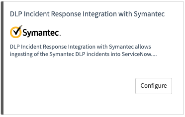 Click Configure button for Symantec.