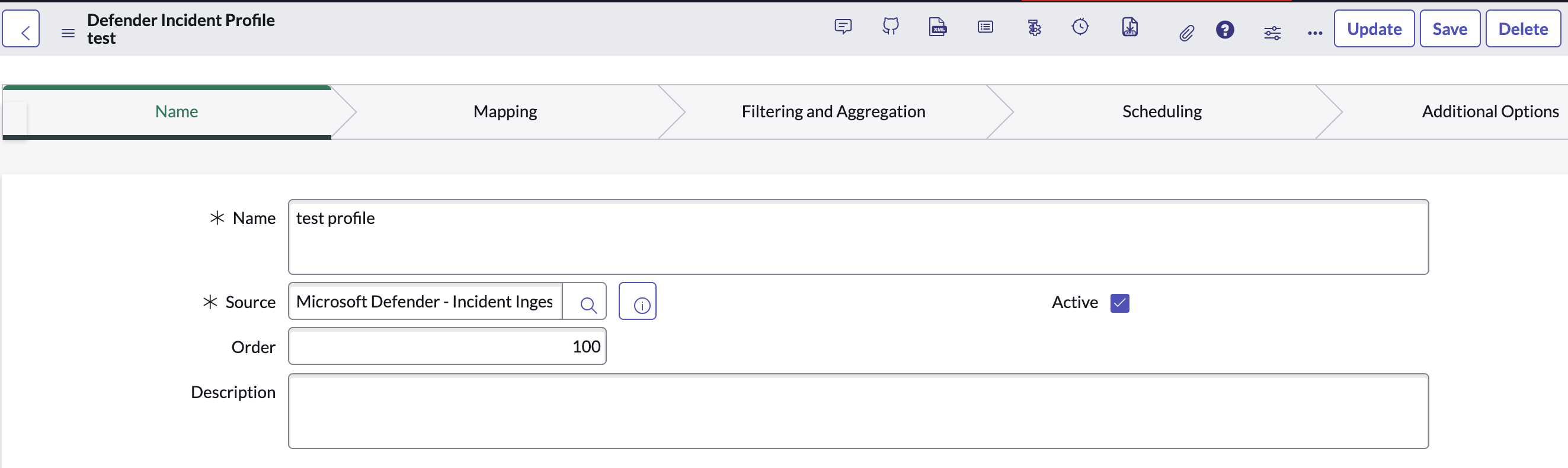 Create an incident profile