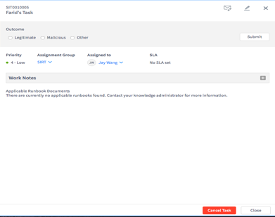 Knowledge article in support of phishing task
