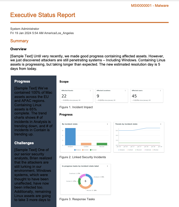 Executive Status Report PDF