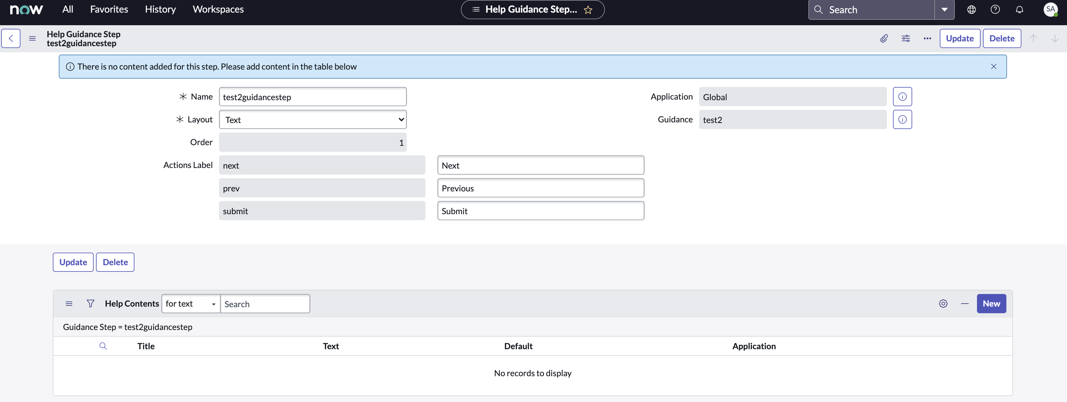 help contents related list is displayed.