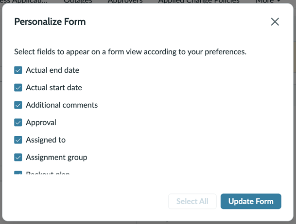 Personalize form card.