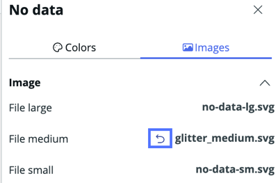 Images tab with Remove override selected.
