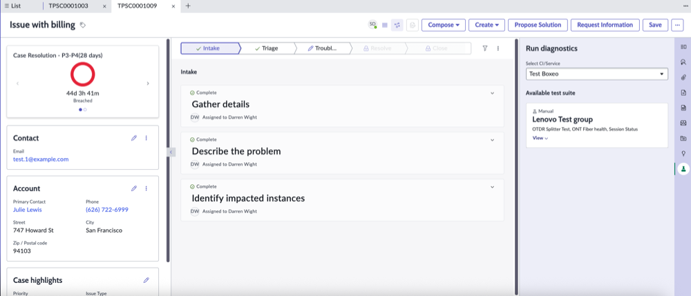 technology product support case diagnose.