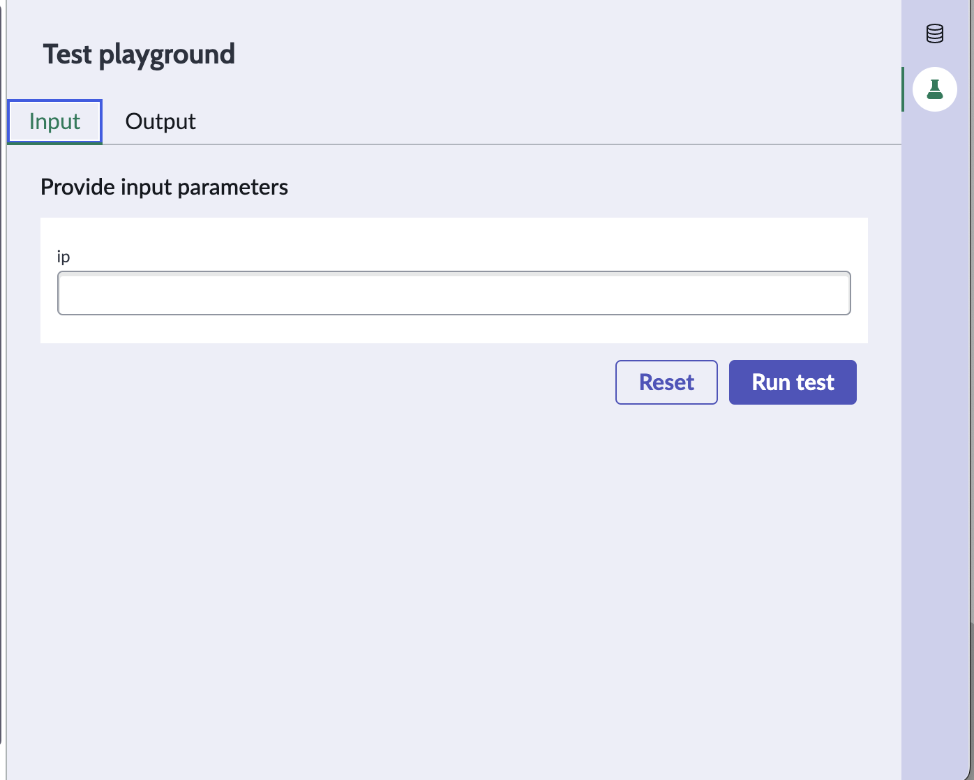 Testdatensammler testen Playground.