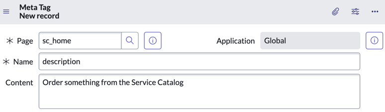 A competed meta tag form for the sc_home page.
