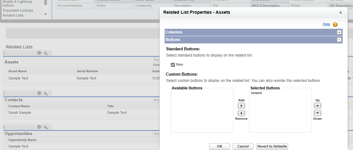 Related list properties