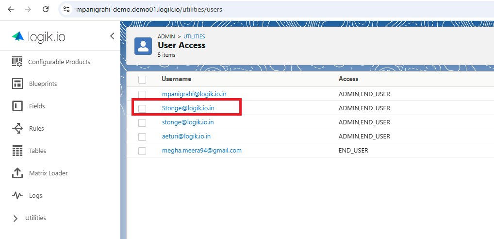 User access