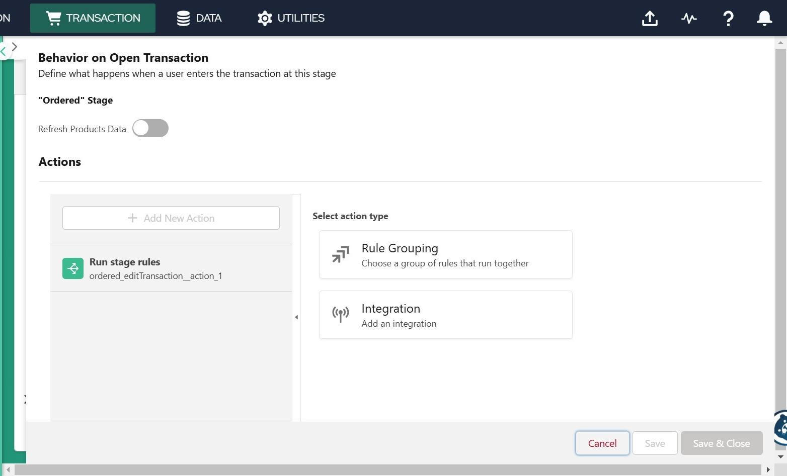 Transaction Manager: stages