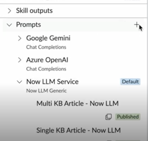 Select Add from Prompts menu