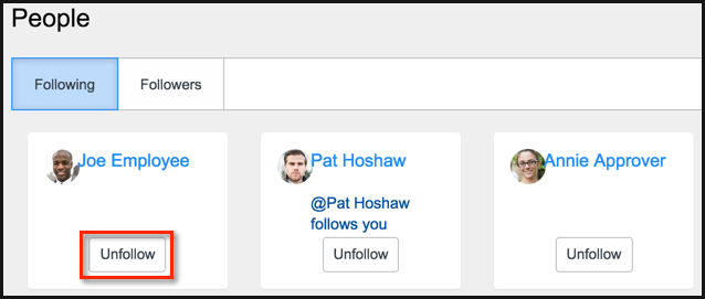 Unfollow