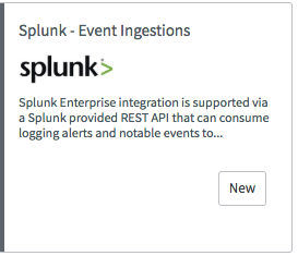 Splunk の新しい構成タイル。