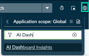 Changing scope to AI Dashboard Insights.