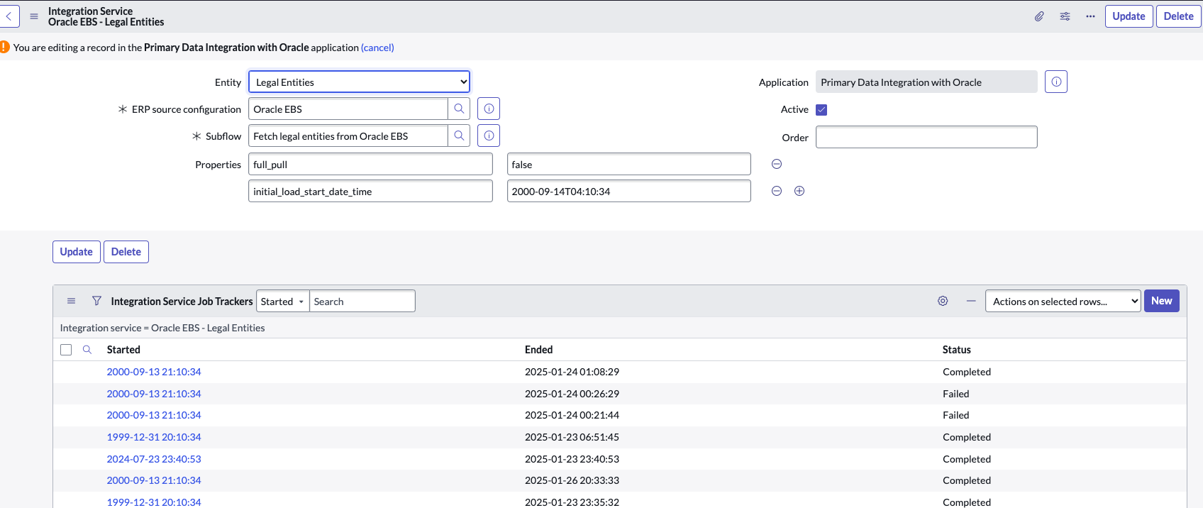 Look up Legal Entities from Oracle EBS