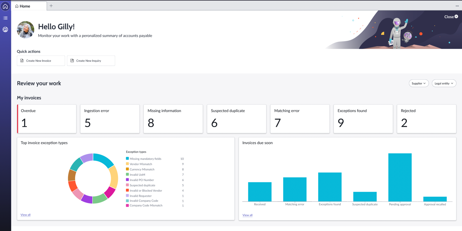 Accounts Payable Workspace