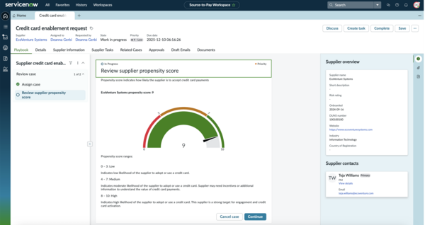 Supplier credit card enablement playbook review propensity score step.
