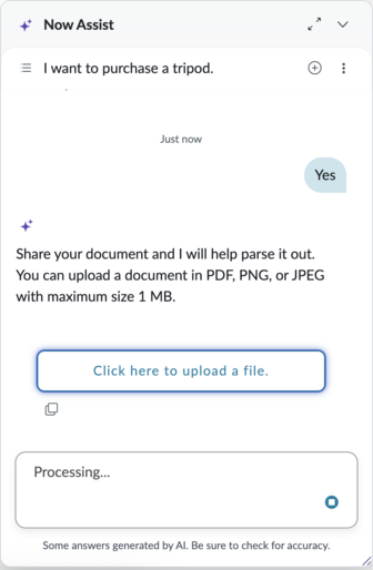 Select a file to upload a SOW.